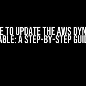 Ansible to Update the AWS DynamoDB Table: A Step-by-Step Guide