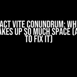 The React Vite Conundrum: Why Your Build Takes Up So Much Space (And How to Fix It)