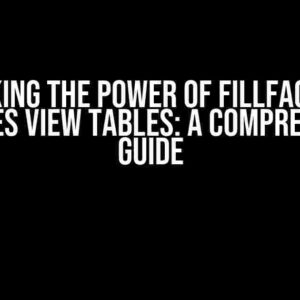 Unlocking the Power of Fillfactor on Postgres View Tables: A Comprehensive Guide